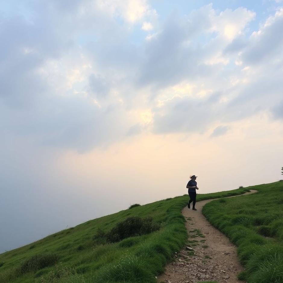 Dream : Running on a trail in a dream