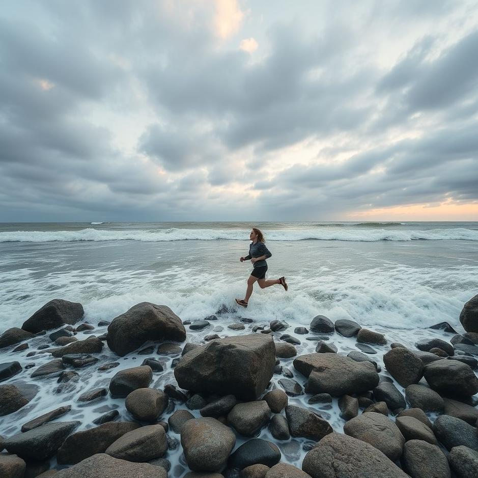 Dream : Running on rocks in a dream