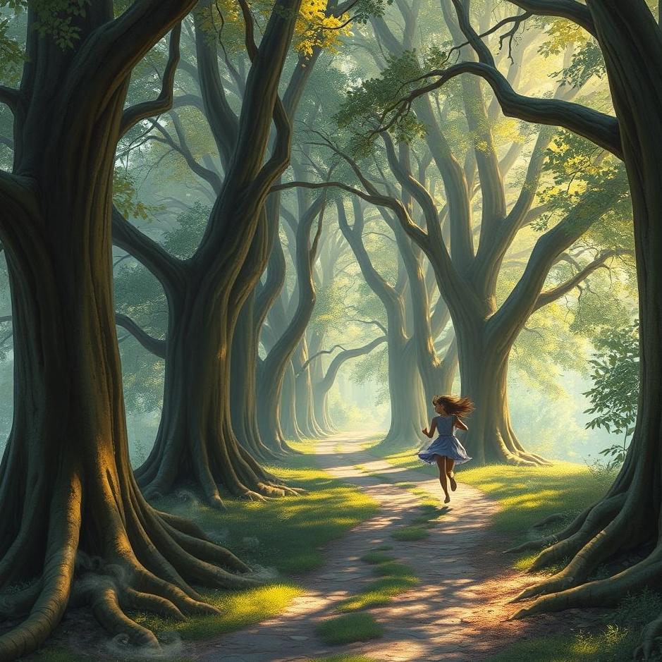 Dream : Running on the tree road in the dream