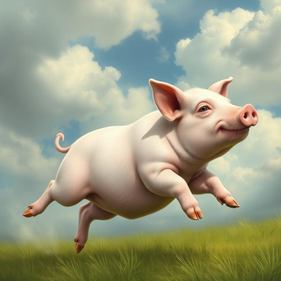 Dream : Running pig in a dream