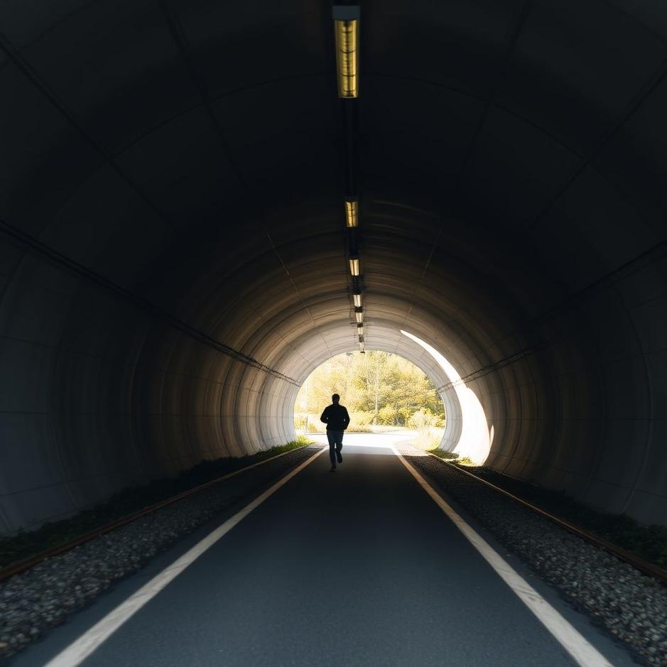 Dream : Running through a tunnel 