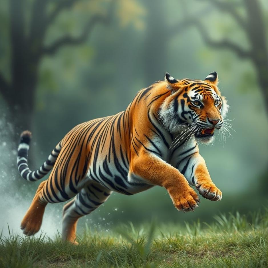 Dream : Running tiger in a dream