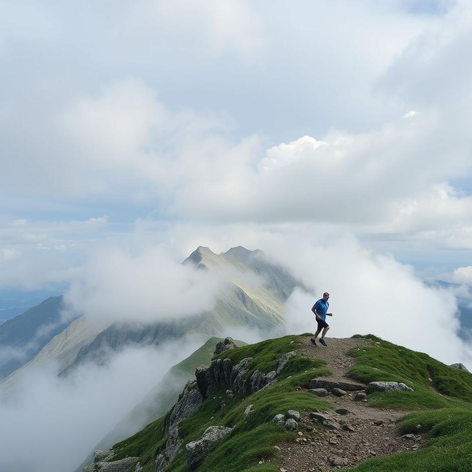 Dream : Running up a mountain in a dream