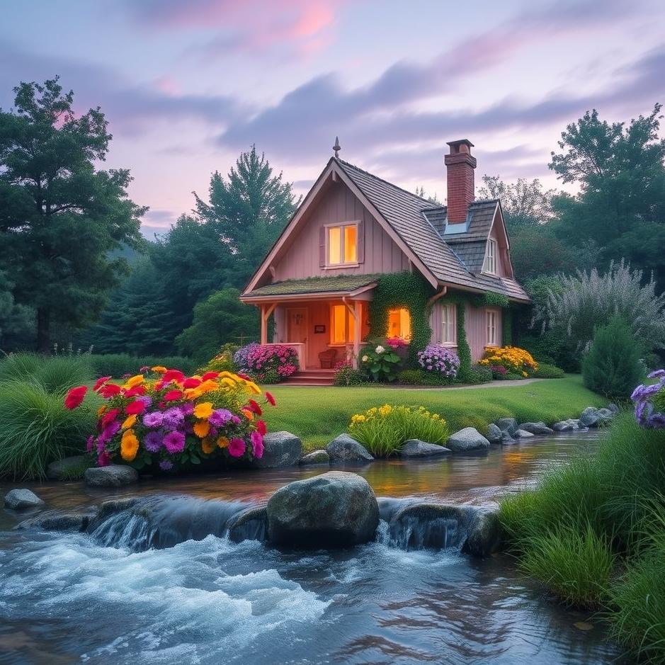 Dream : Running water in front of the house in a dream