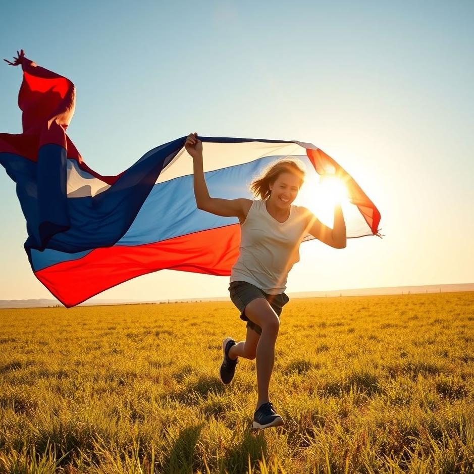 Dream : Running with a flag 