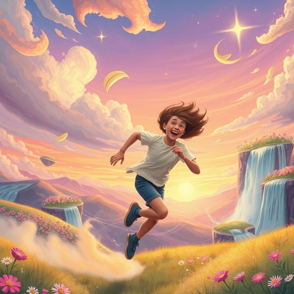 Dream : Running with joy in a dream
