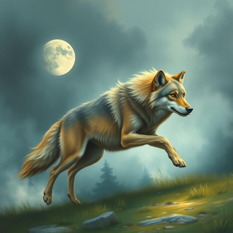 Dream : Running wolf in a dream