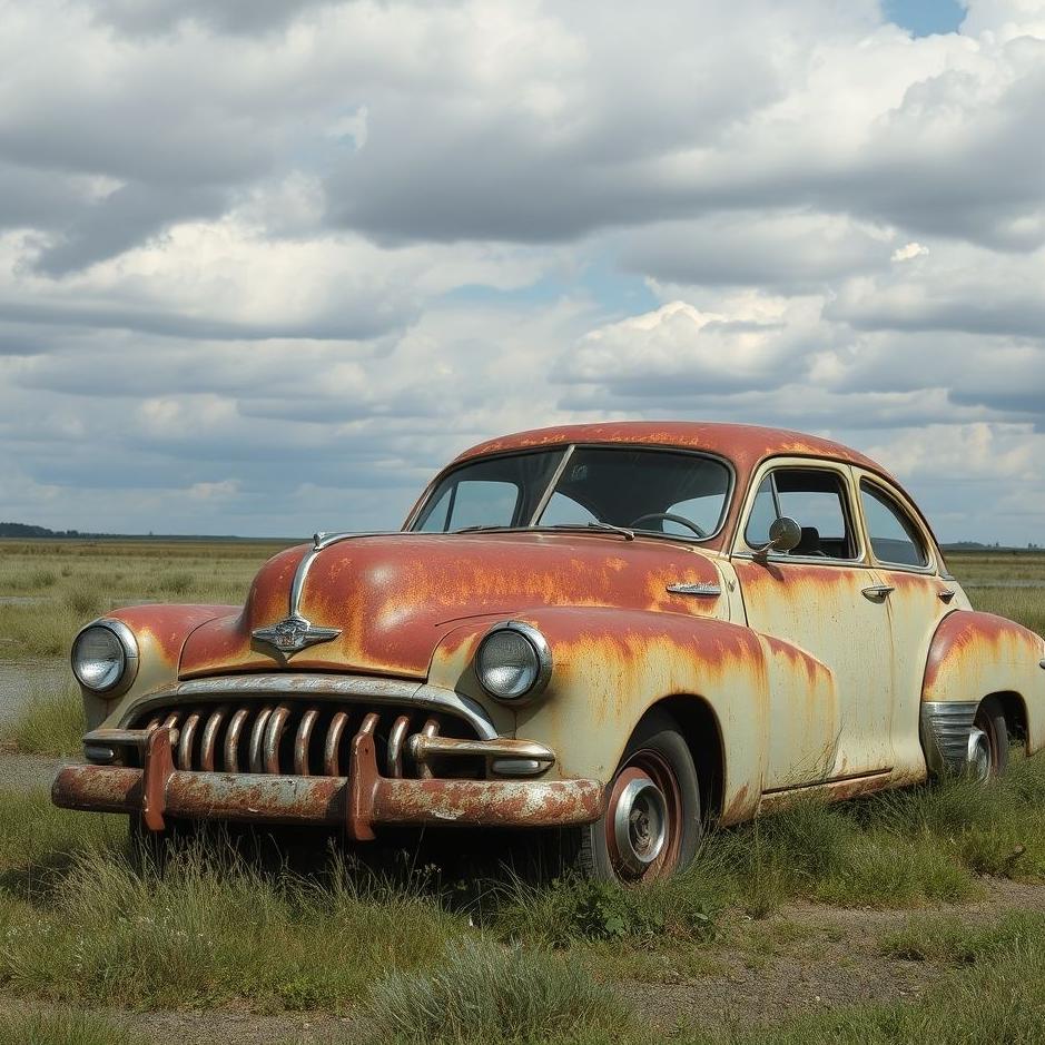 Dream : Rusty car in a dream