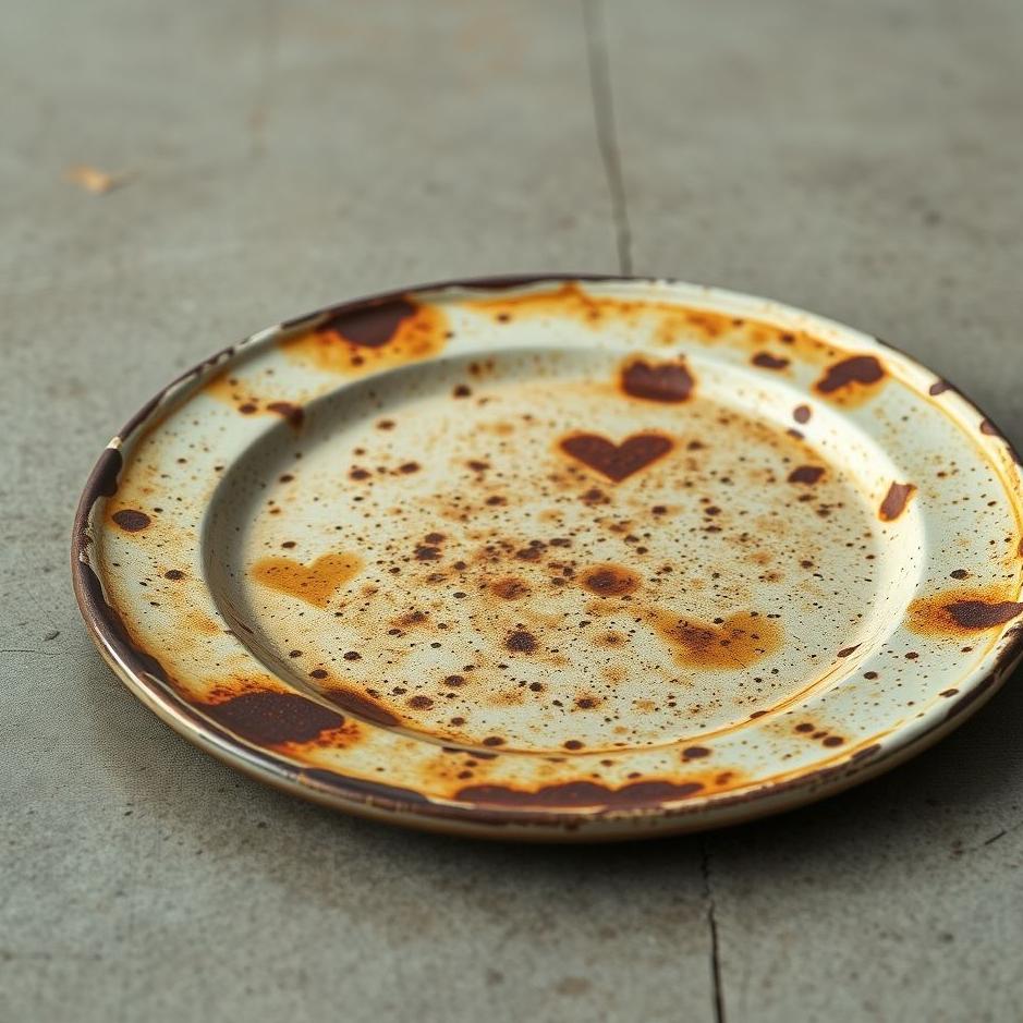 Dream : Rusty plate in a dream