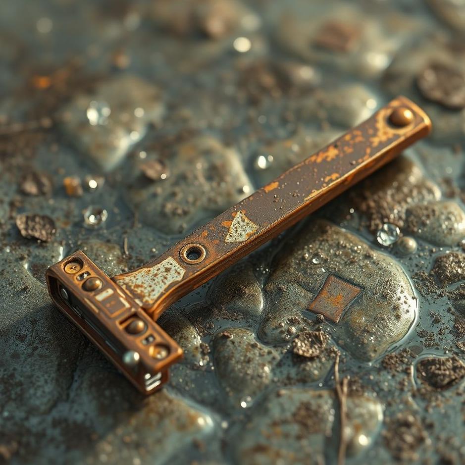 Dream : Rusty razor in a dream