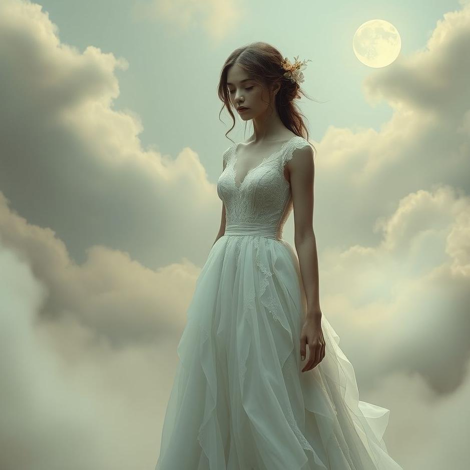 Dream : Sad in a wedding dress in a dream