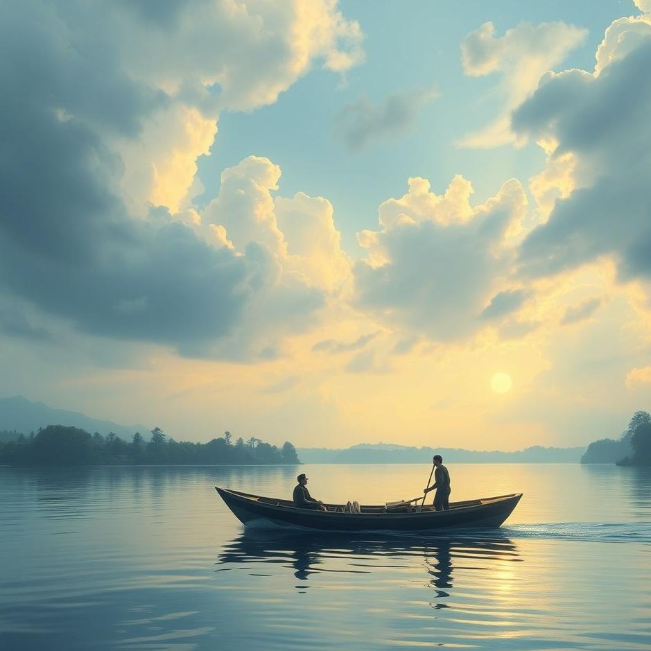 Dream : Sailing on a river in a boat in a dream