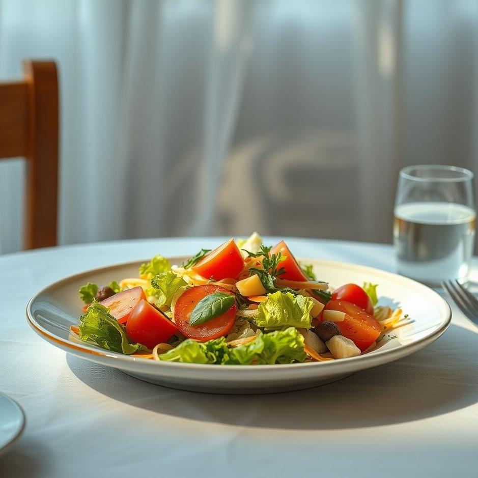 Dream : Salad on the table in a dream