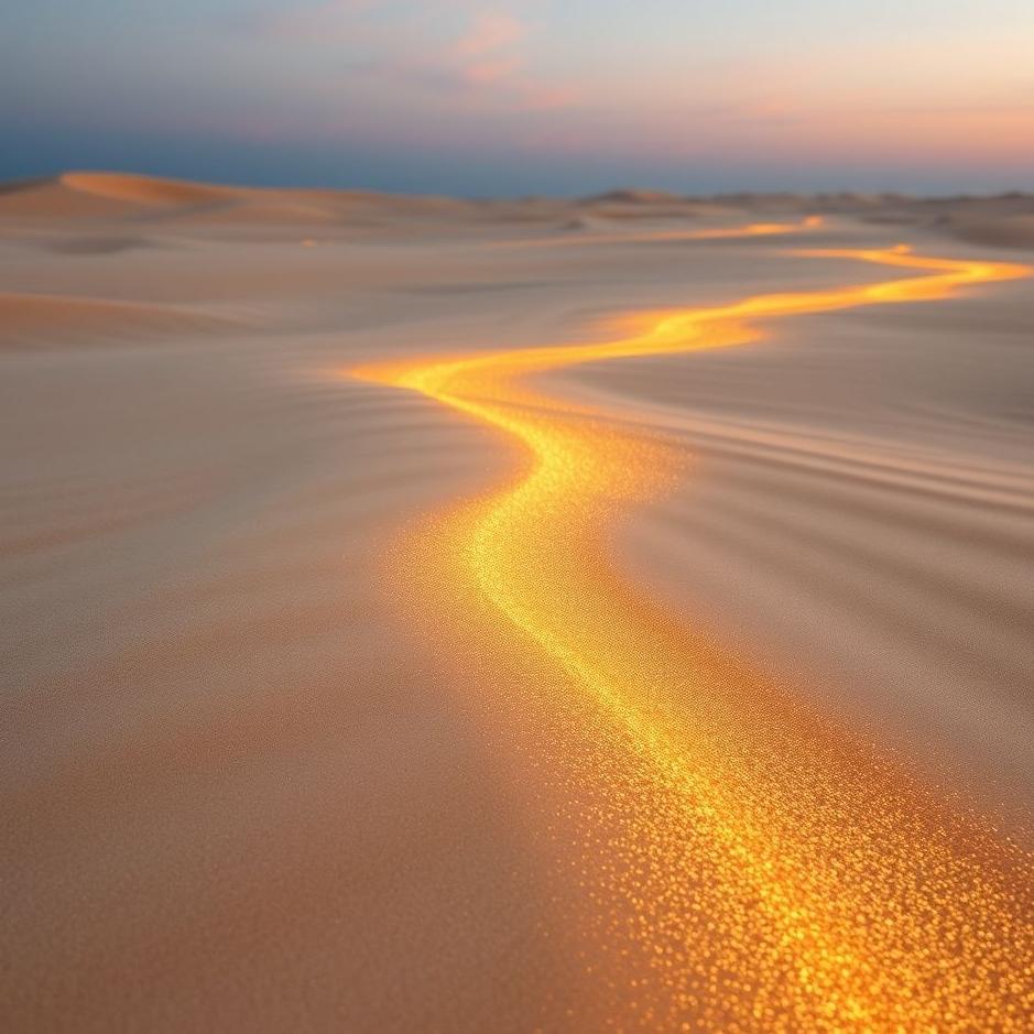 Dream : Sand flowing like a river in a dream