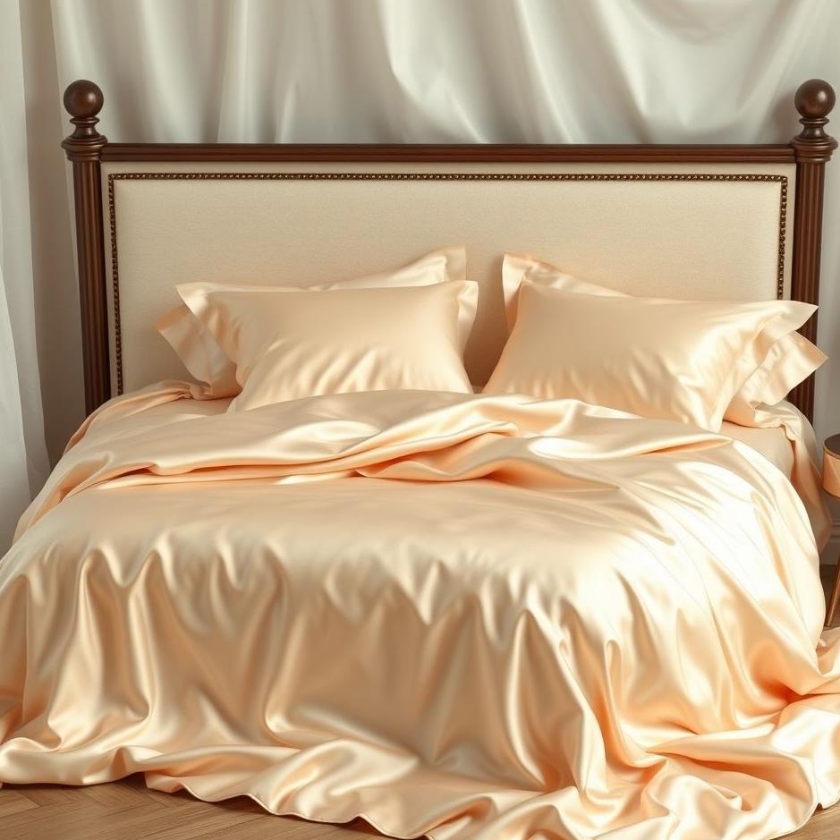 Dream : Satin bedspread in a dream