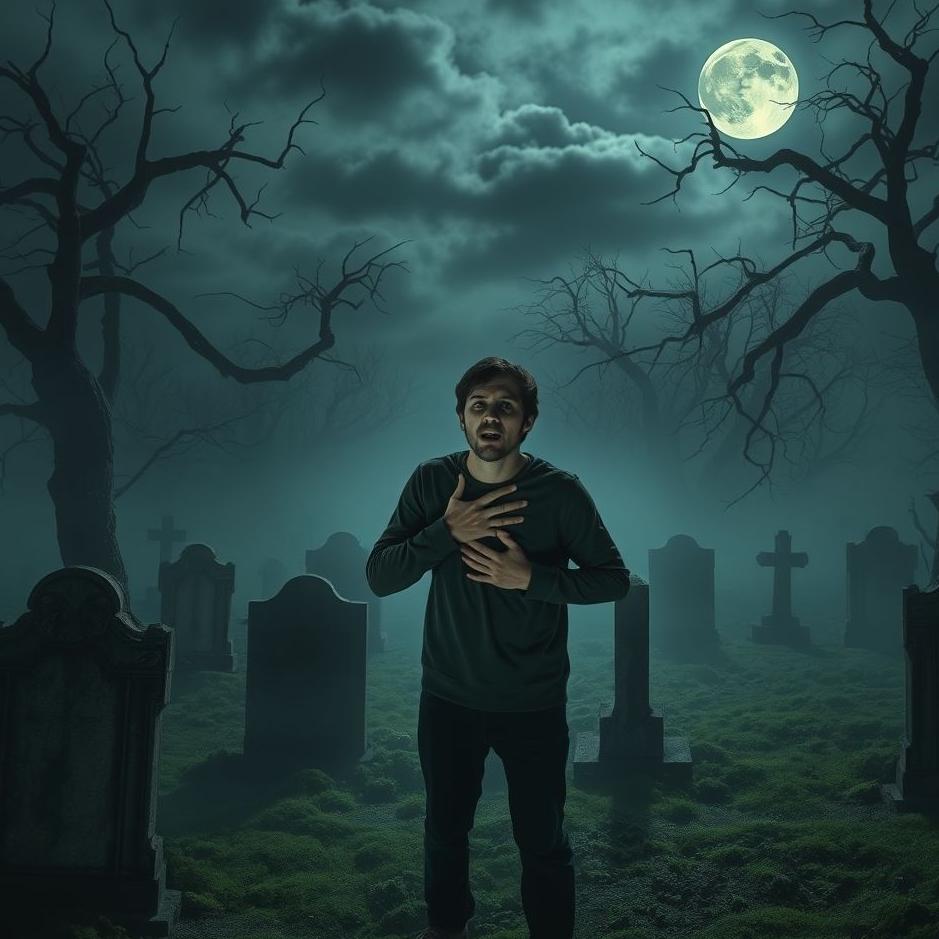 Dream : Scared in a cemetery in a dream