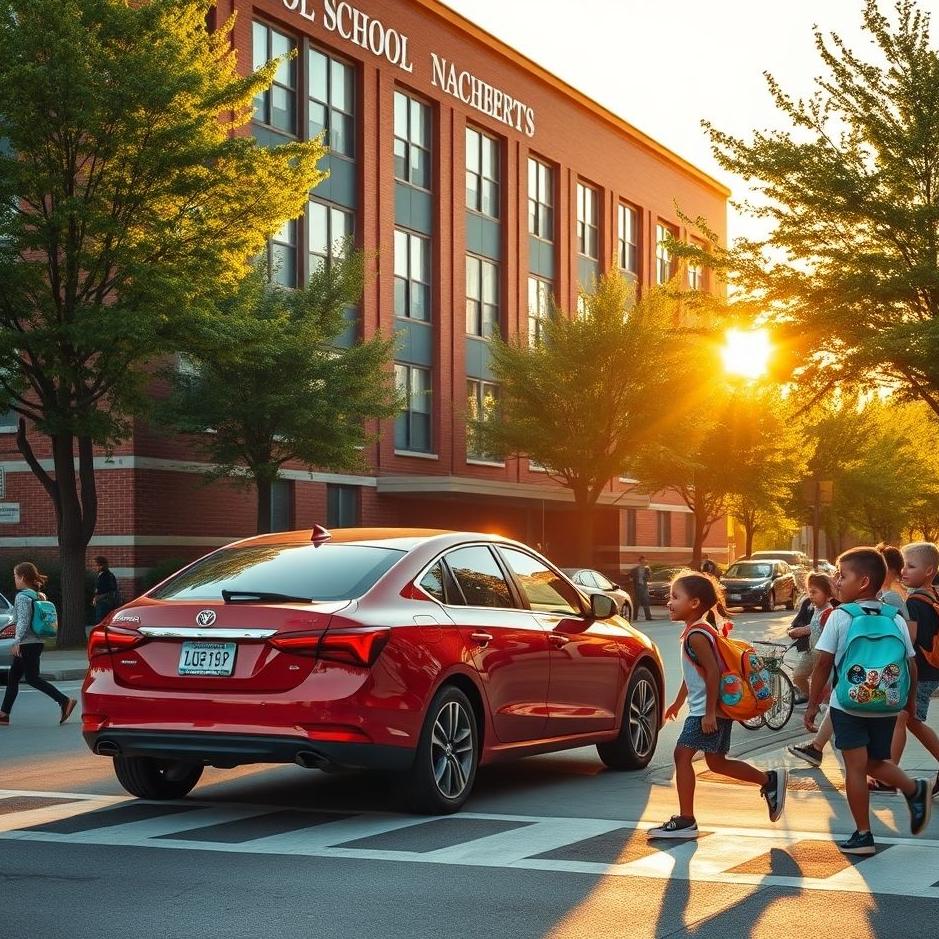 Dream : School by car