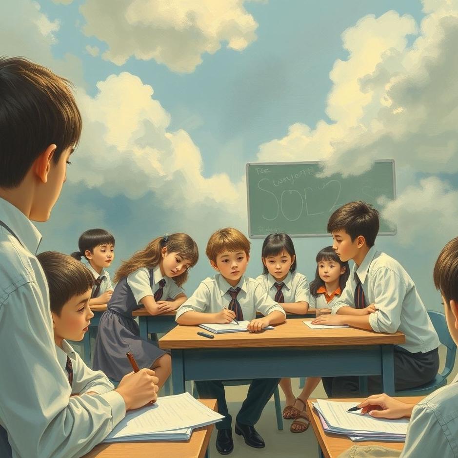 Dream : School class and students in a dream