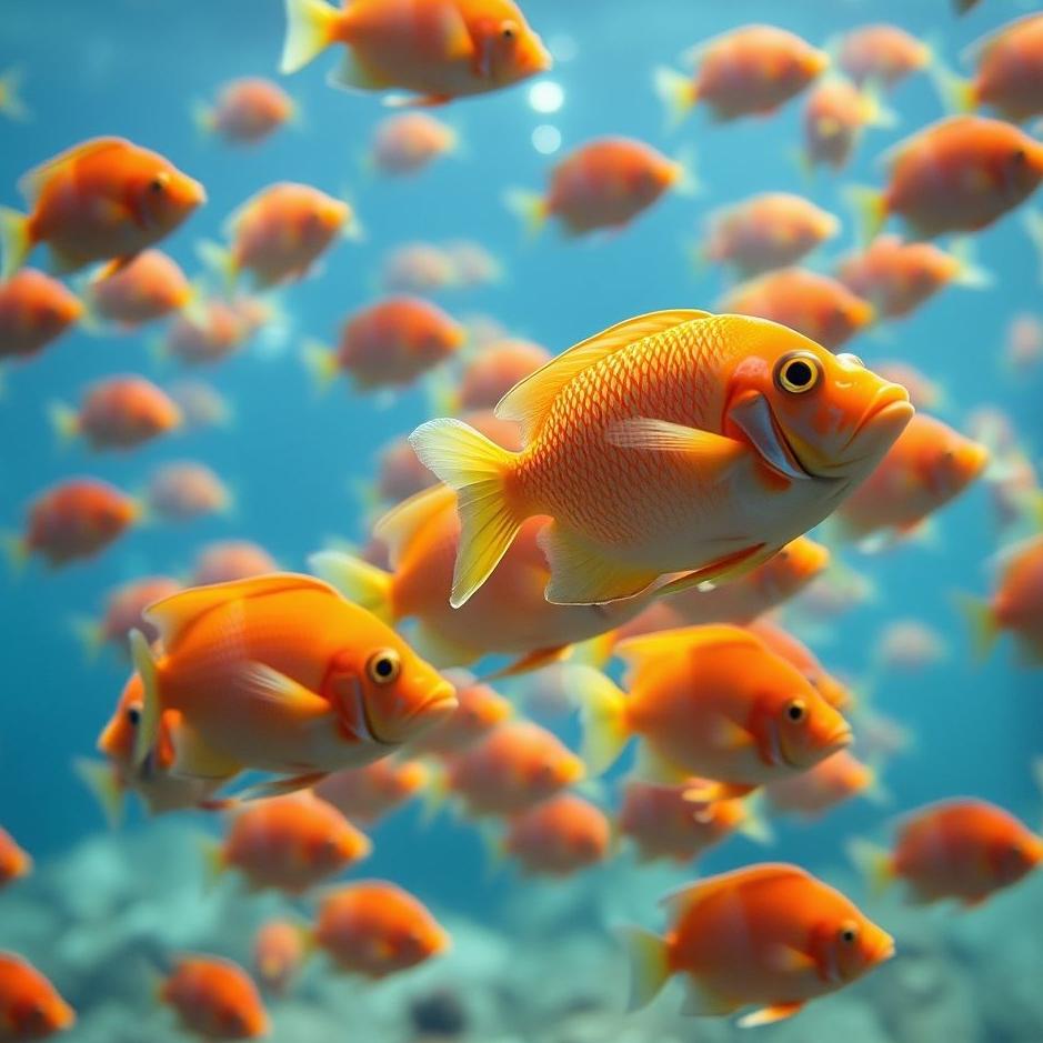 Dream : School of colorful fish in a dream