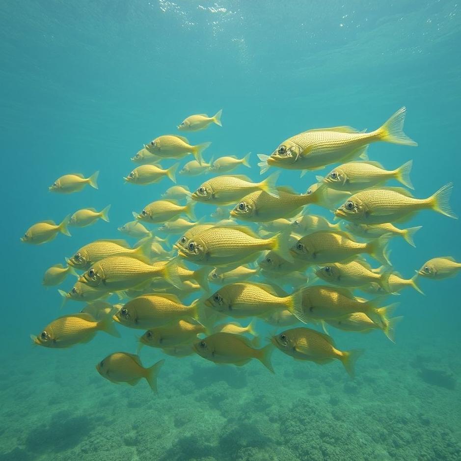 Dream : School of fish on land in a dream