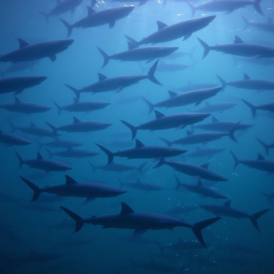 Dream : School of sharks in a dream