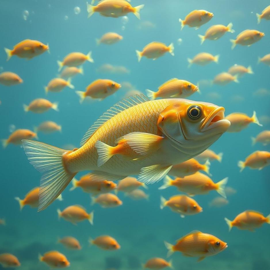 Dream : School of small fish in a dream