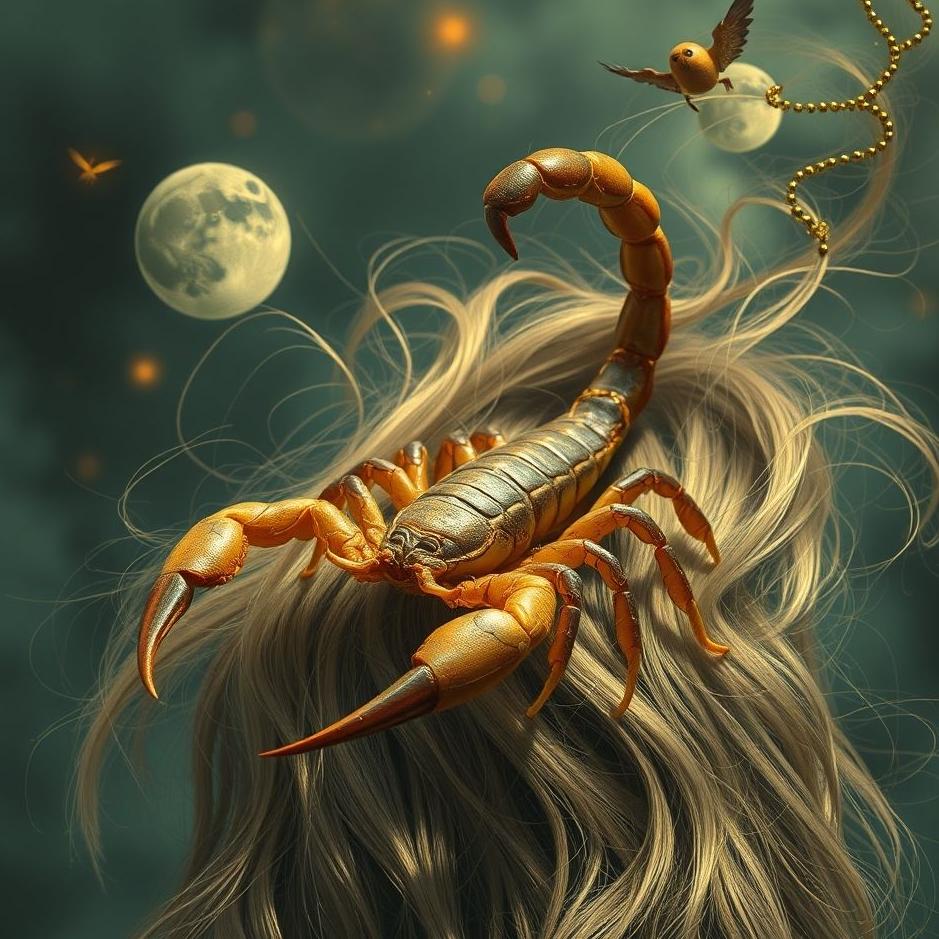 Dream : Scorpion in your hair in a dream
