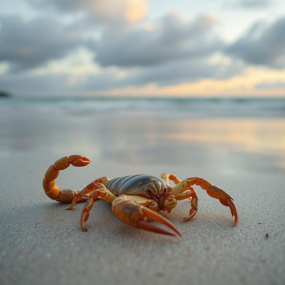 Dream : Scorpion on the beach in a dream