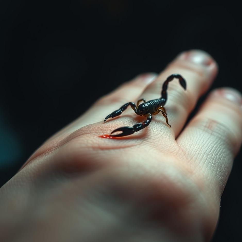 Dream : Scorpion sting on your index finger in a dream