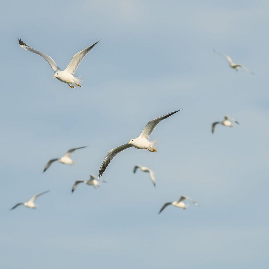 Dream : Seagulls flying in a dream
