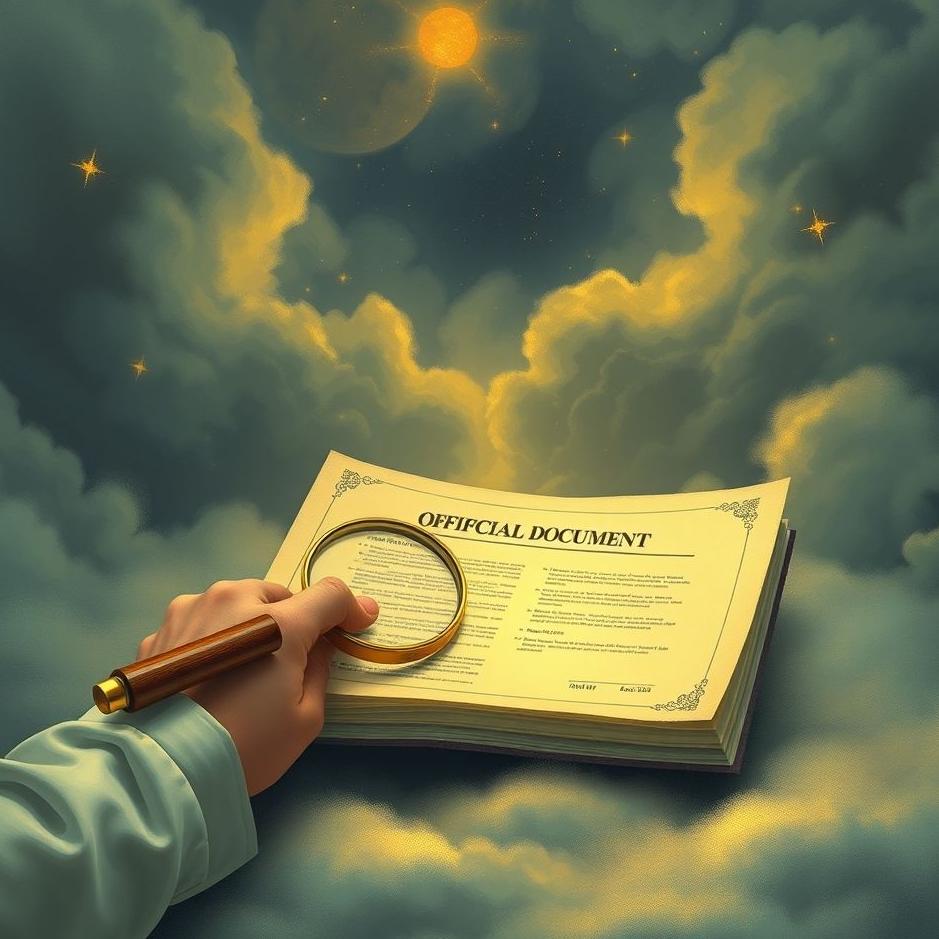 Dream : Searching for an official document in a dream
