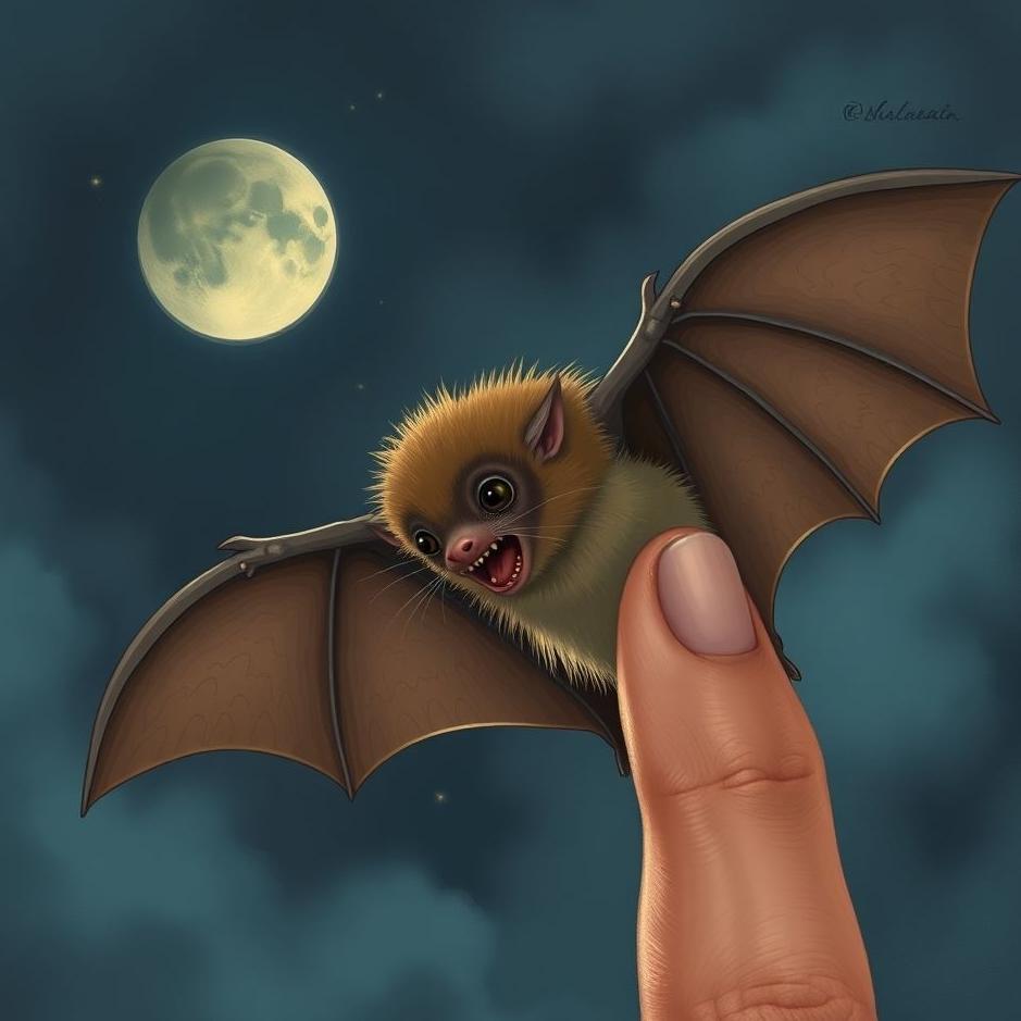 Dream : Seeing a bat bite your finger in a dream