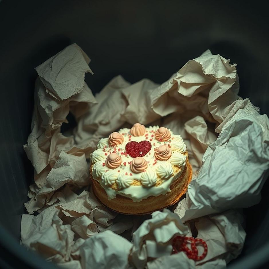 Dream : Seeing a cake thrown in the trash in a dream