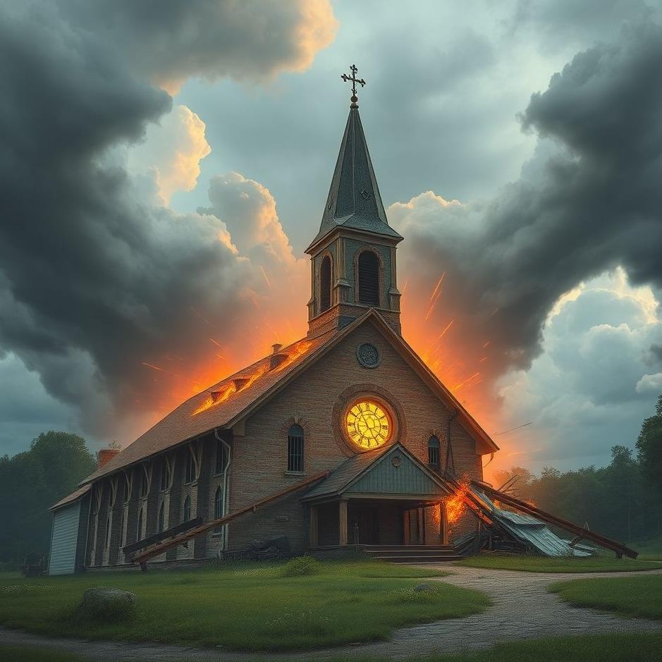 Dream : Seeing a church collapsing in a dream
