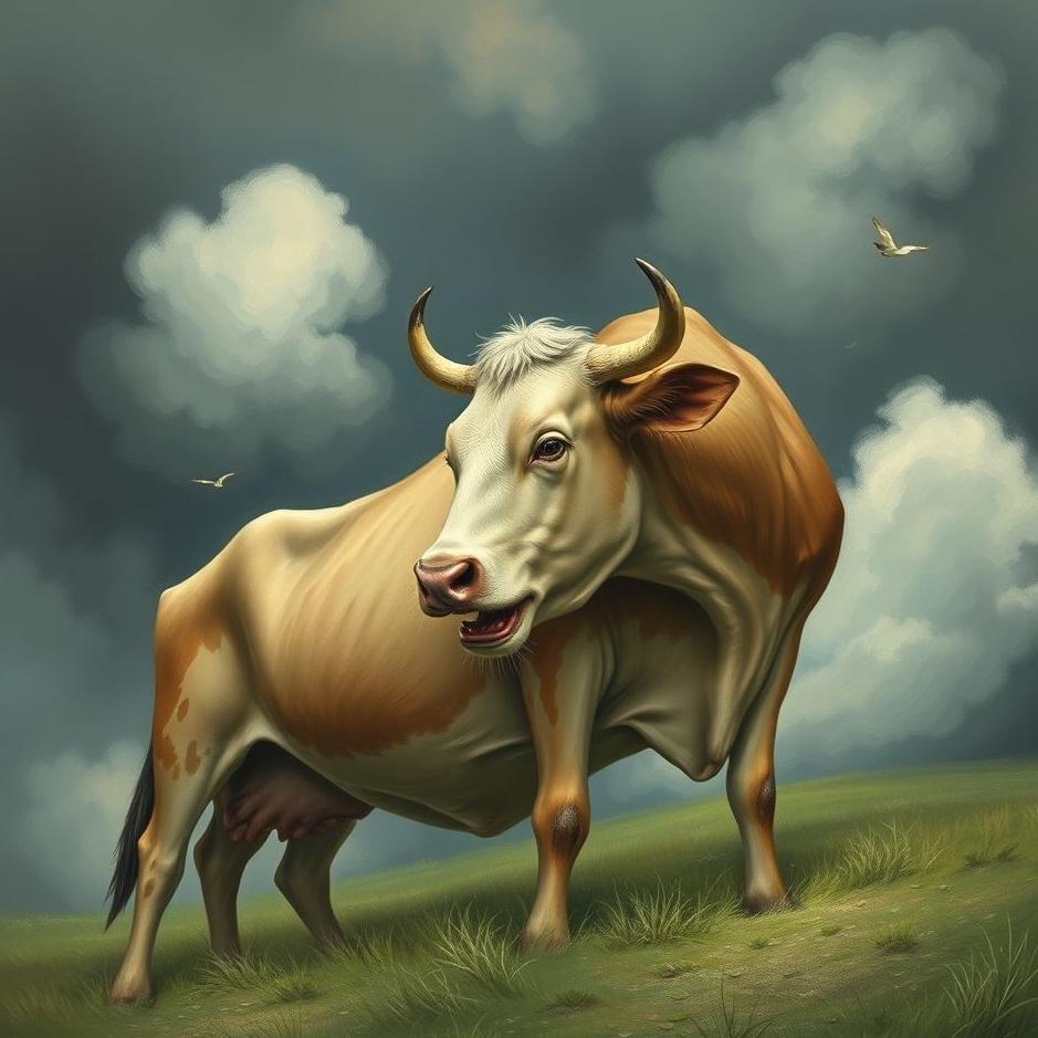 Dream : Seeing a cow eating a human in a dream