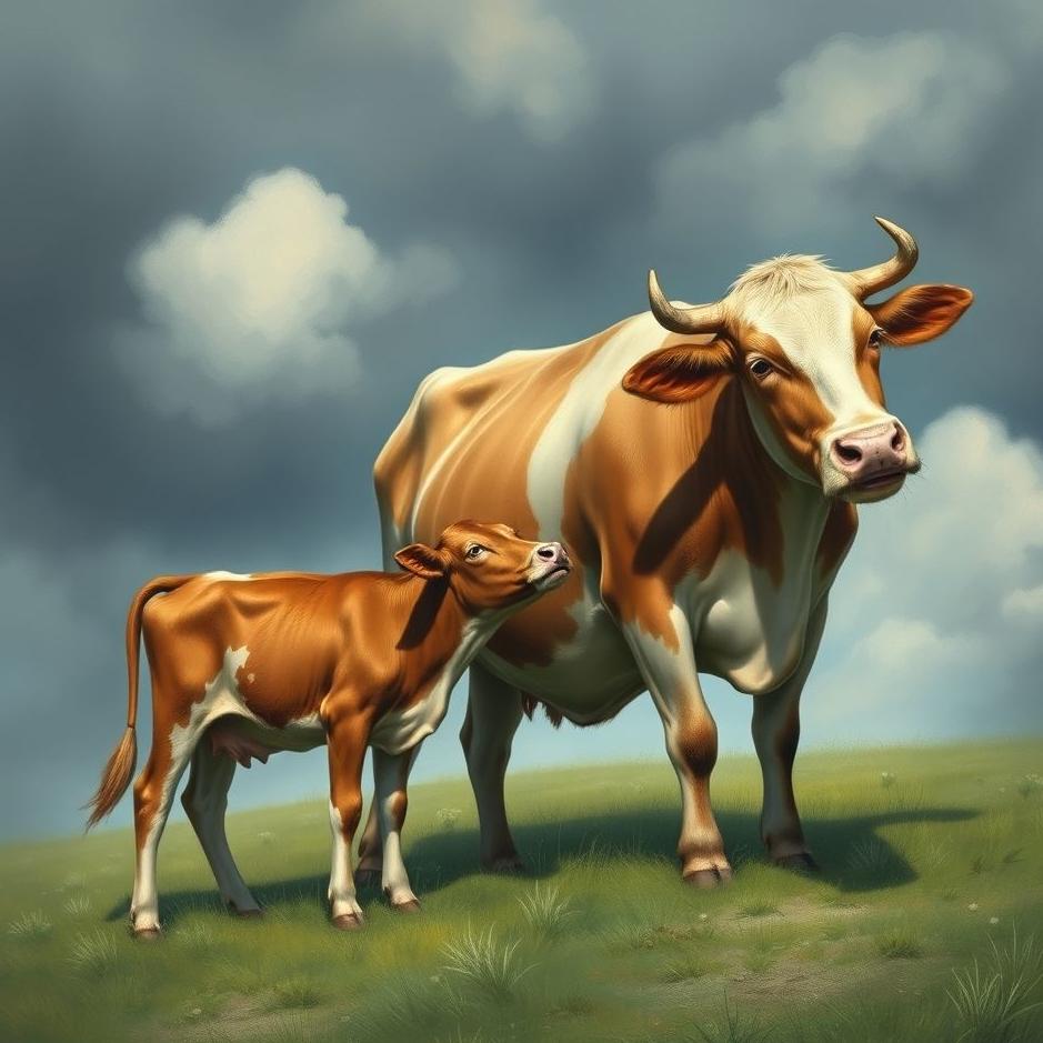 Dream : Seeing a cow eating its calf in a dream