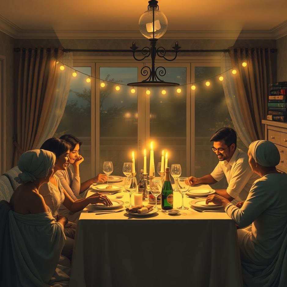 Dream : Seeing a dinner party at home in a dream