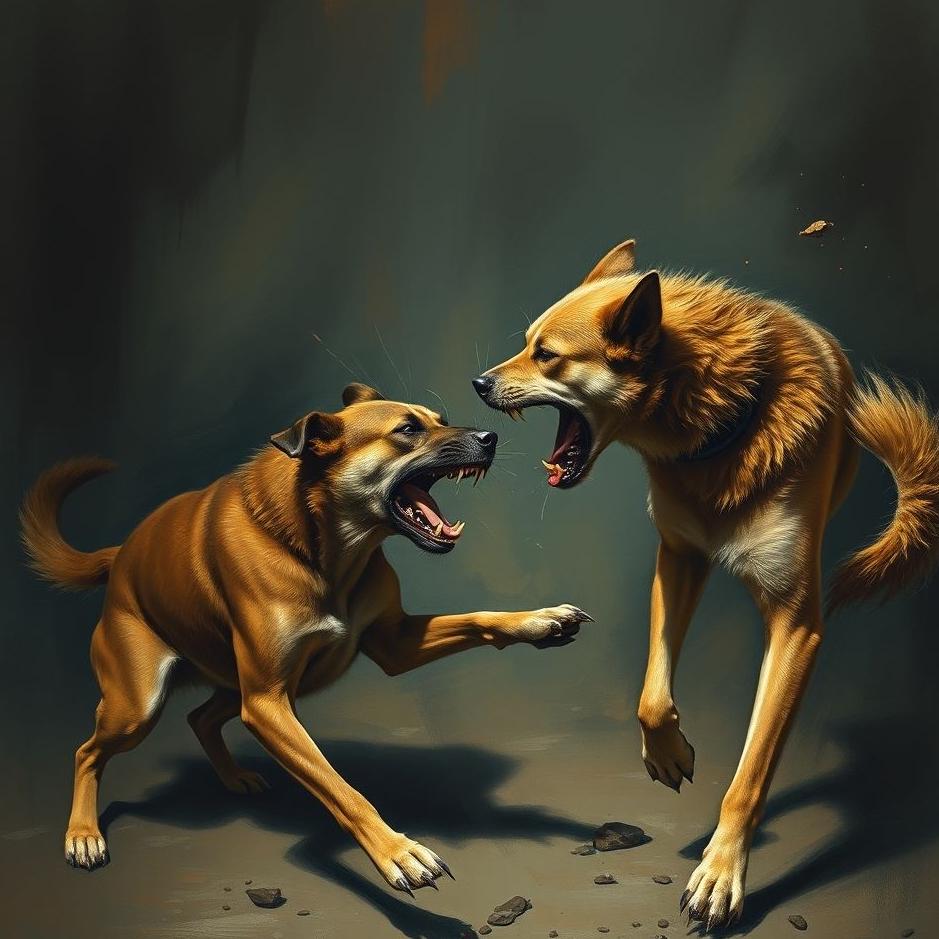 Dream : Seeing a dog attacking another in a dream