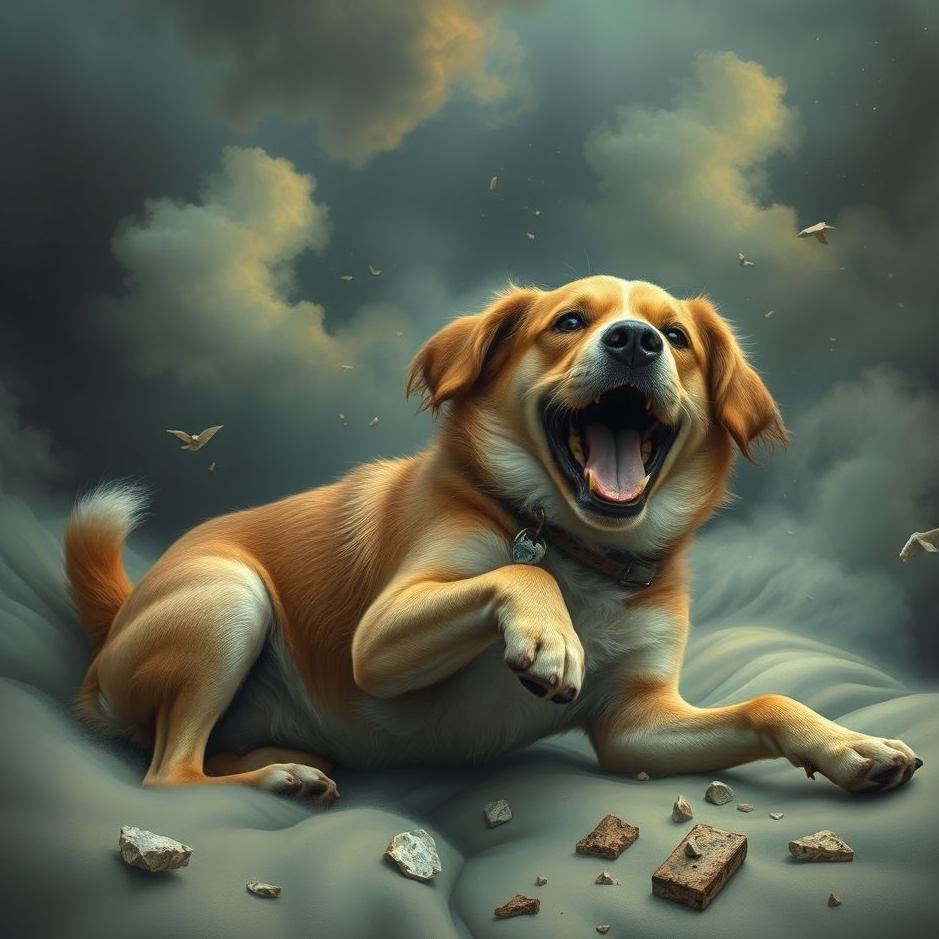 Dream : Seeing a dog tearing apart in a dream