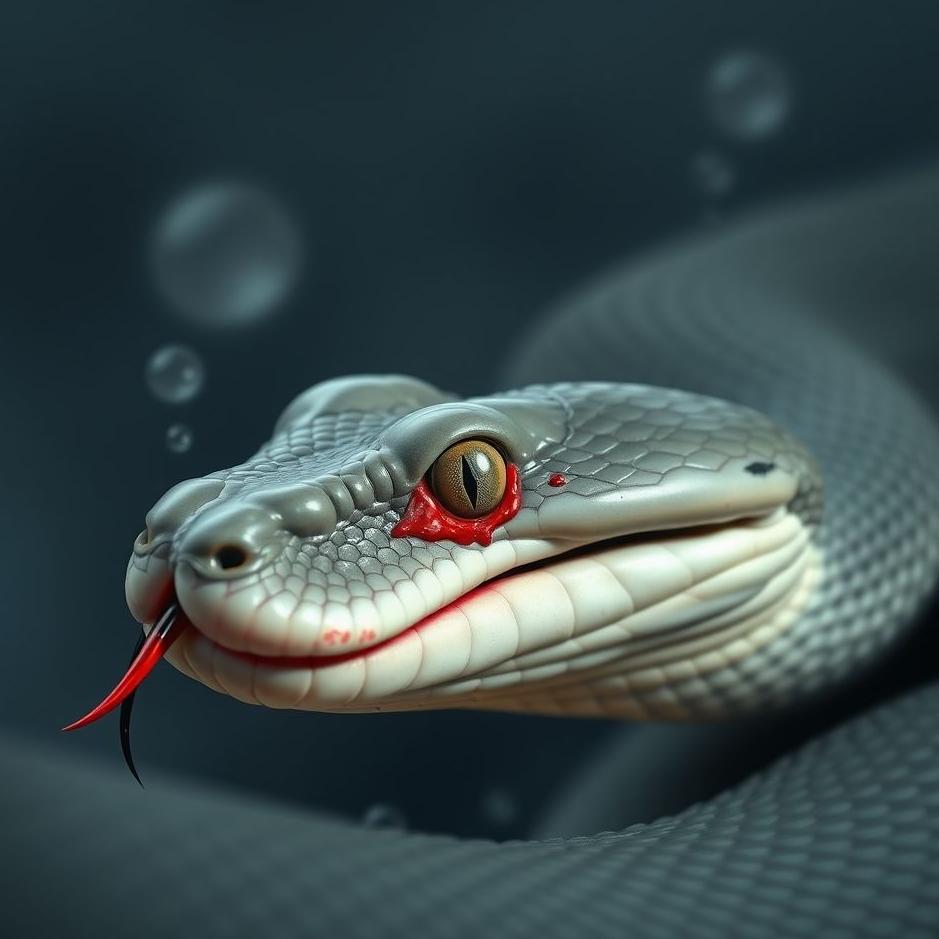 Dream : Seeing a gray snake bitten in a dream