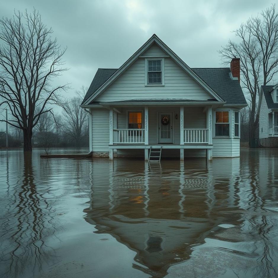 Dream : Seeing a house flooded with dirty water in a dream