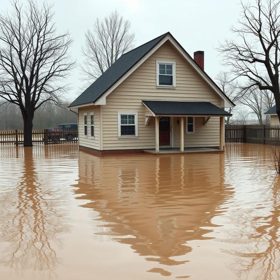 Dream : Seeing a house flooded with muddy water in a dream