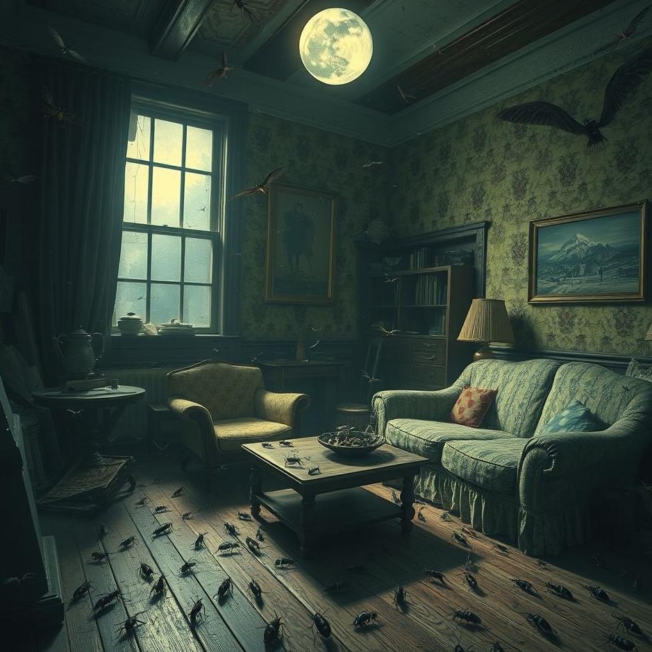 Dream : Seeing a house infested with insects all over in a dream