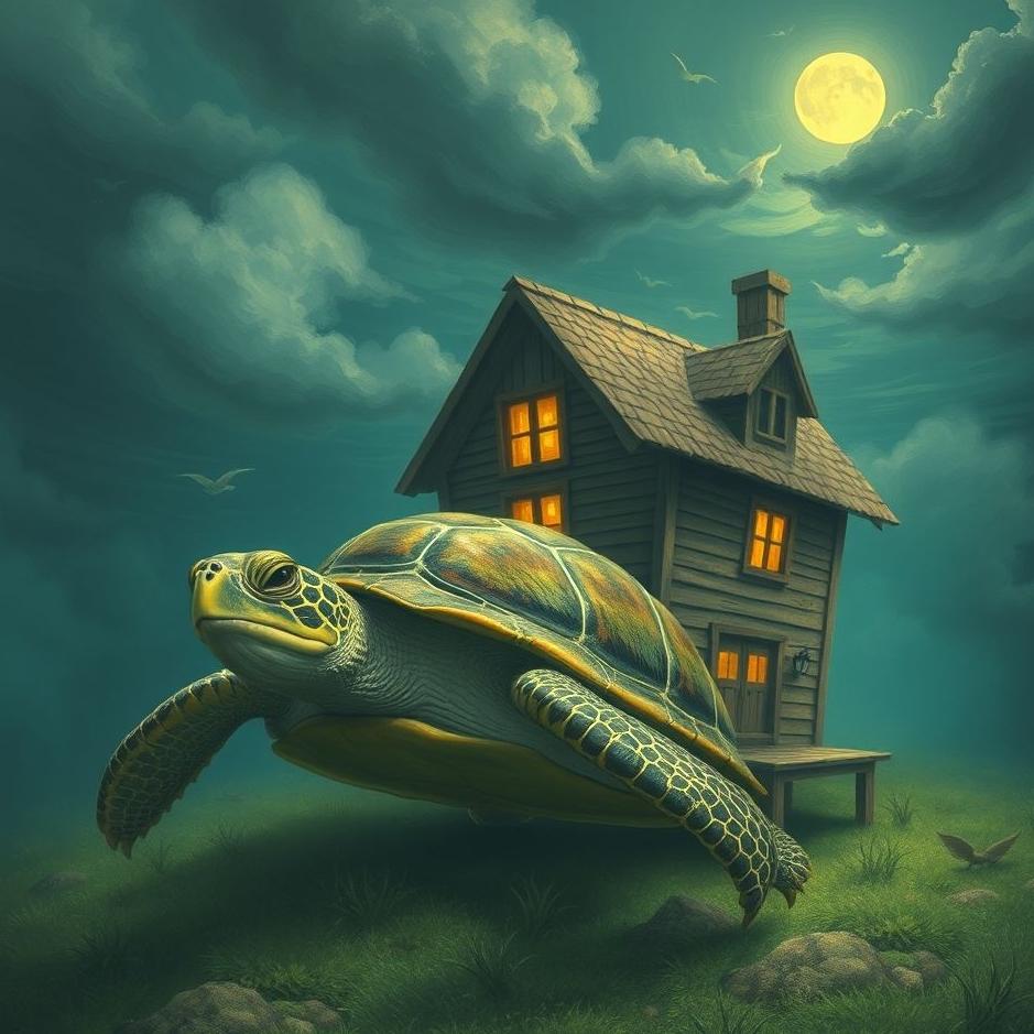Dream : Seeing a house invaded by a turtle in a dream