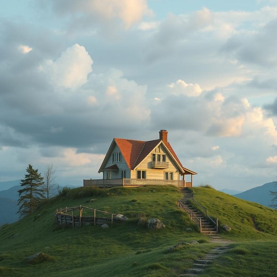 Dream : Seeing a house on high ground in a dream