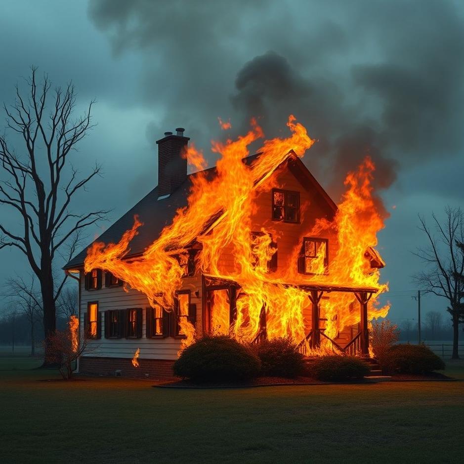 Dream : Seeing a house torched in a dream
