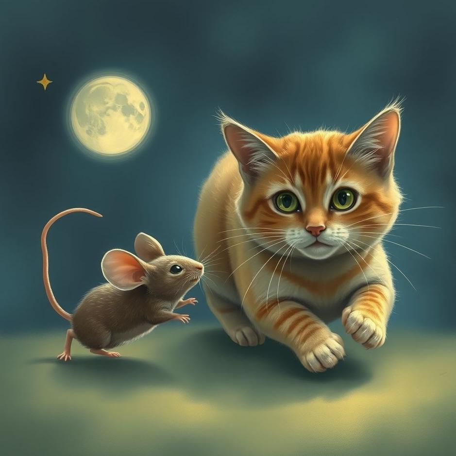 Dream : Seeing a mouse chasing a cat in a dream