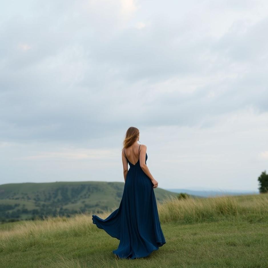 Dream : Seeing a navy blue long dress in a dream