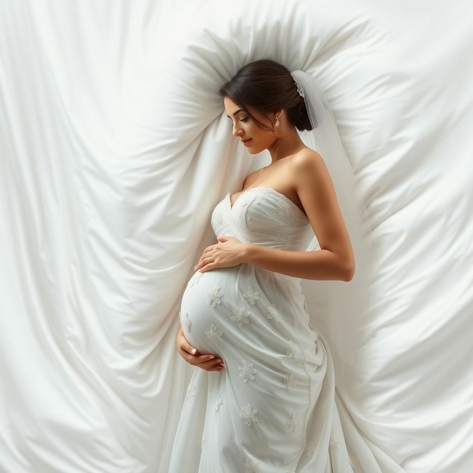 Dream : Seeing a pregnant woman wearing a wedding dress in a dream