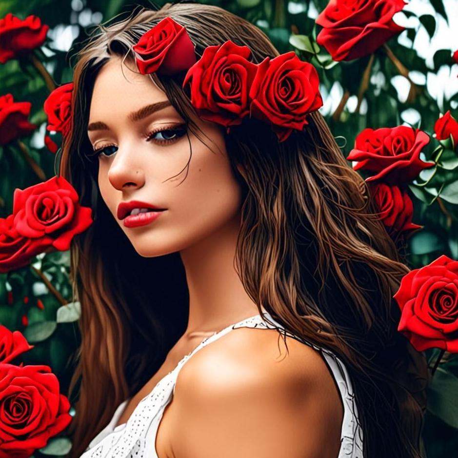 Dream : Seeing a red rose in your hair in a dream